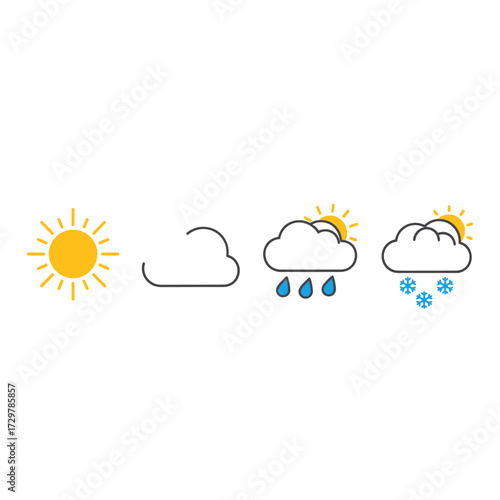 Weather Conditions Icons Set