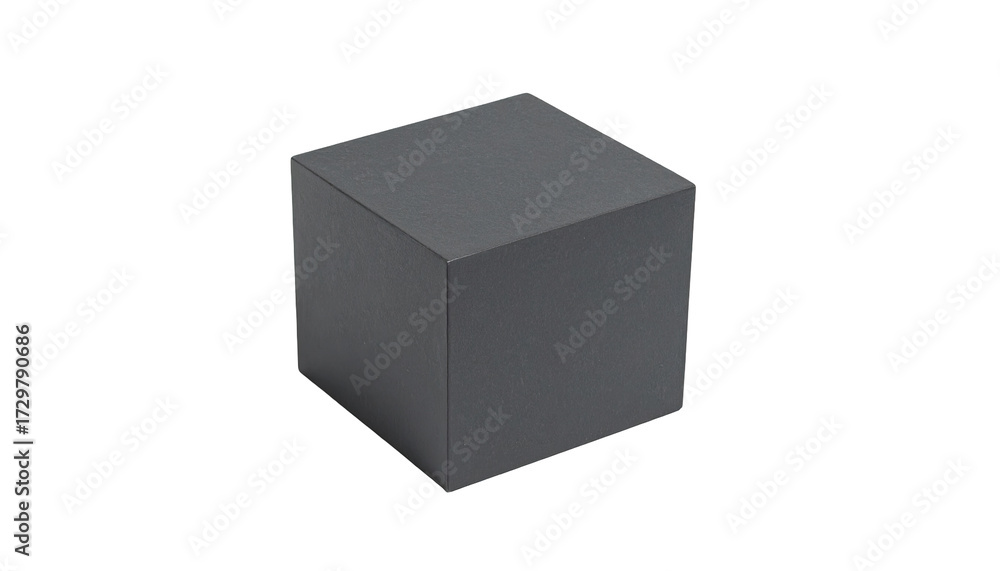 Fototapeta premium Gray cube, simple and solid form