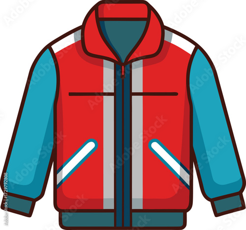 vector illustration of a jacket