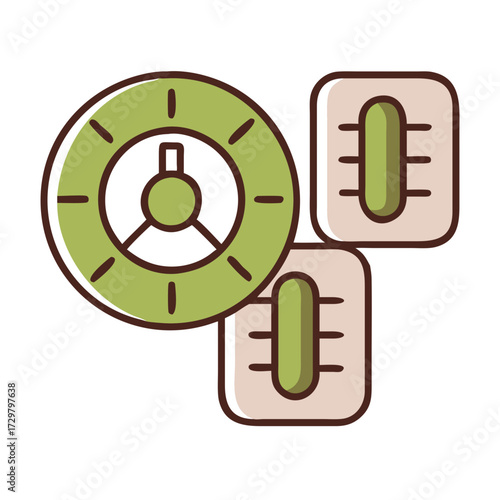 Green temperature regulator and control settings for environmental management systems illustration