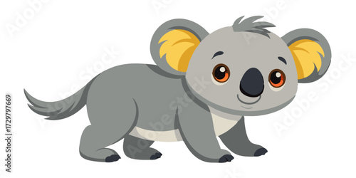 Cute cartoon Koala, illustration for kids books or educational material