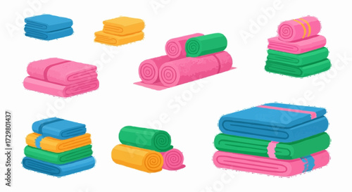 colorful sponges isolated on white background
