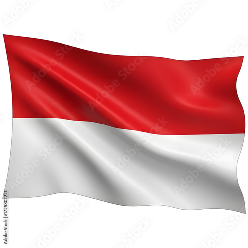 the Indonesian flag is flying