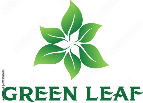 Green Leaf Logo – Eco Friendly, Organic, Nature Botanical Design