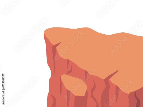 Steep Land Cliff Illustration
