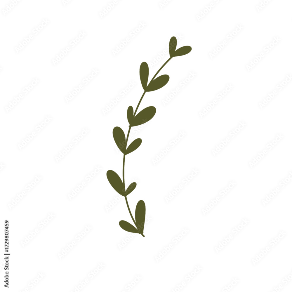 Fototapeta premium Elegant Green Leaf Vector for Wedding and Digital Invitation Design
