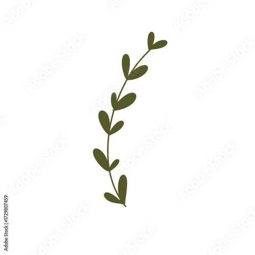 Elegant Green Leaf Vector for Wedding and Digital Invitation Design