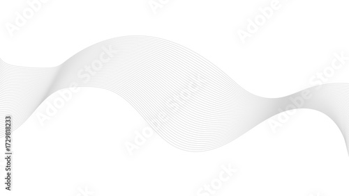 Abstract wave lines digital element for certificate design. Curved wavy lines design, abstract Grey wave line background on white background.
