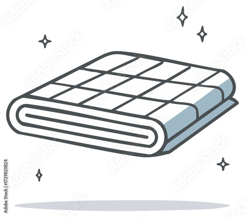 Clean Folded Quilted Blanket with Sparkle Accents Icon