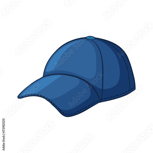 A stylish blue baseball cap with a curved brim, perfect for casual wear and sun protection