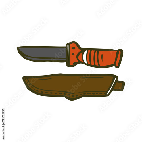 Hunting Knife with Sheath, Outdoor Survival Tool for Camping and Bushcraft Adventures
