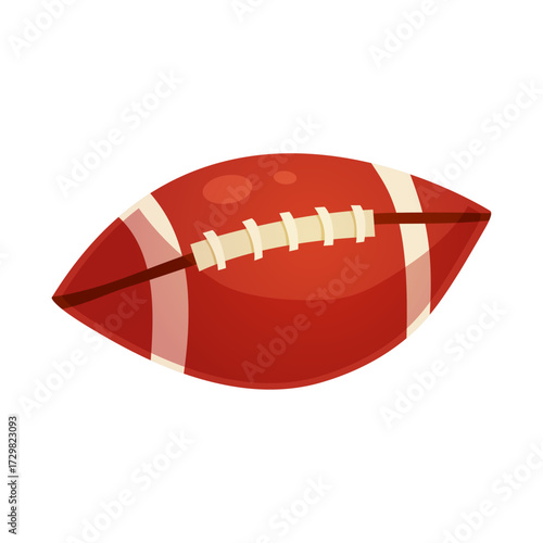 American Football on White Background - Vector Illustration