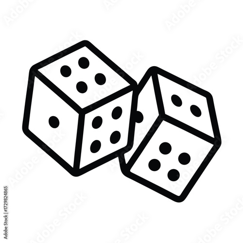 Dice Rolling Gambling and Luck Icon