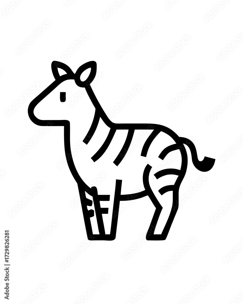 Fototapeta premium vector illustration of a zebra