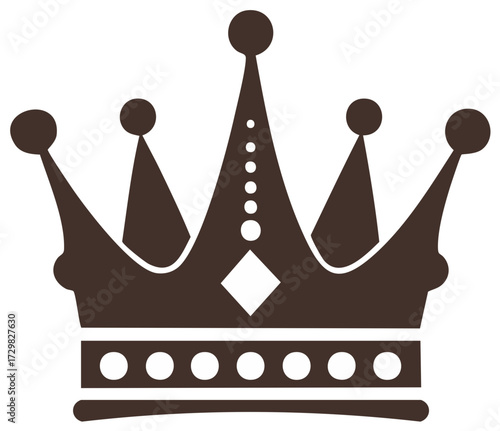 Royal crown silhouette graphic symbol of monarchy and power