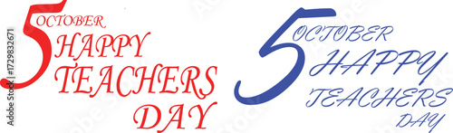 Happy Teachers Day icon set. text quote for banner poster or card, happy teachers day. Greeting card. Teachers Day poster. Teacher Appreciation Week poster. Vector