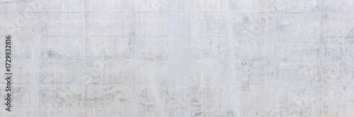 white smooth concrete wall. modern exterior facade of city building. panoramic background.