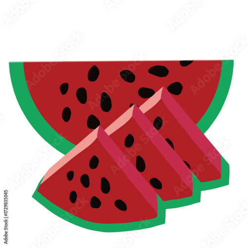 red watermelon slices