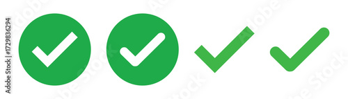 check box icon with correct, accept checkmark icons green tick box, check list circle frame - checkbox symbol sign. check mark box square frame.