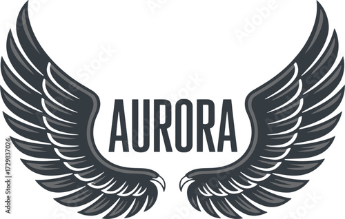 Aurora tatto Wings Eagle Freedom Design Decoration Decorative Heraldic Logo