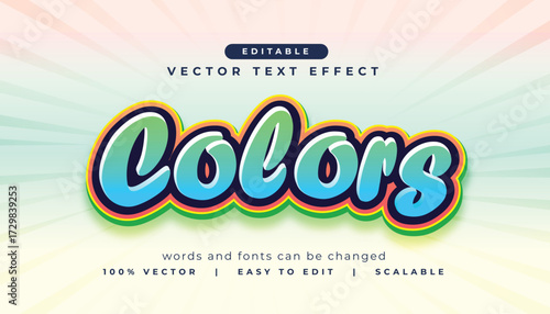 modern style text effect customizable template