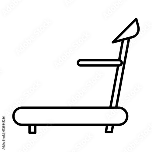 treadmill line icon line with editable stroke