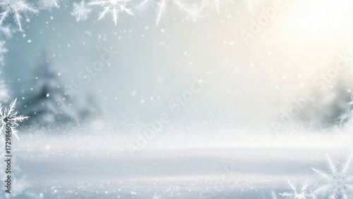christmas background with snowflakes and snow,Christmas Background with Snowflakes and Snow Luxury Festive Elegant Holiday Design, Luxury Christmas Snow and Snowflakes Background Premium High-End.