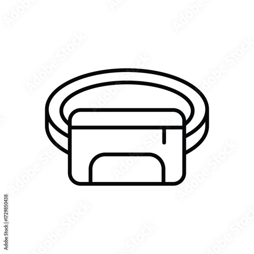 A lineart image of a fanny pack