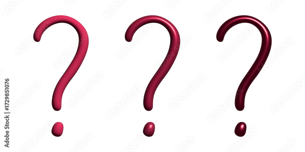 Fototapeta premium 3d question mark clipart Single element for design