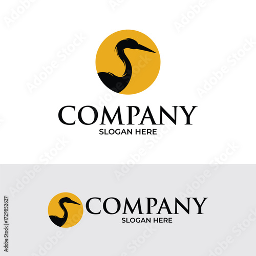 Animal logo - Heron logo design inspiration