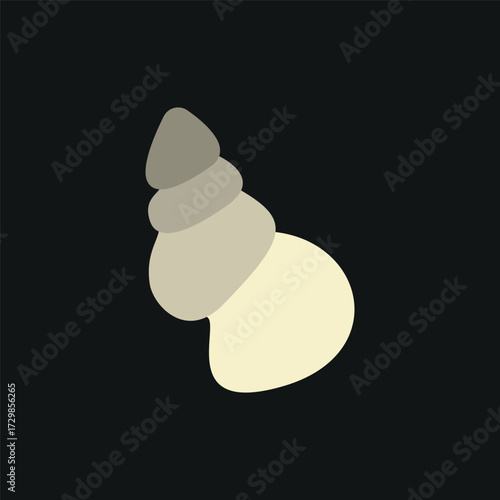 Seashell conch icon in detailed color for underwater, travel, and ocean themes.