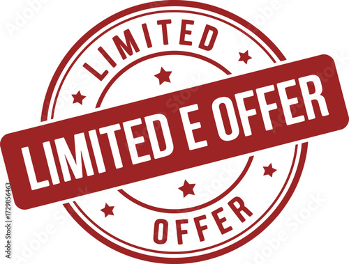 Bold red stamp announces a limited time offer with "LIMITED E OFFER" text