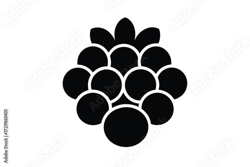 chickpeas silhouette icon. Vector clipart black illustration design