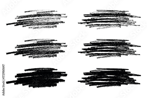 Set of brush paint stroke texture swatch Hand painted background Ink scribble dab clipart Paint smudge for tags and stamps design