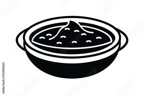 curry silhouette icon. Vector clipart black illustration design