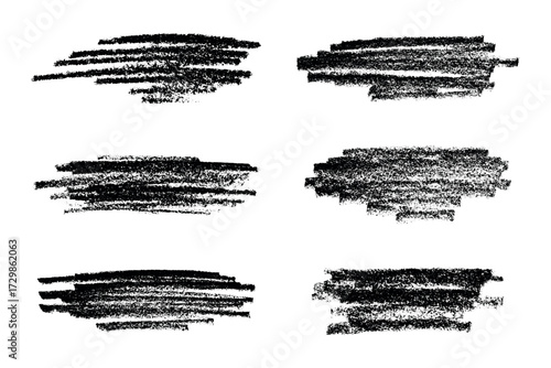 Set of brush paint stroke texture swatch Hand painted background Ink scribble dab clipart Paint smudge for tags and stamps design