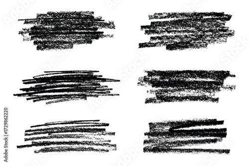 Set of brush paint stroke texture swatch Hand painted background Ink scribble dab clipart Paint smudge for tags and stamps design