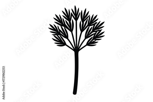 dill silhouette icon. Vector clipart black illustration design