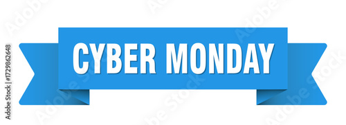 cyber monday ribbon isolated on transparent background. cyber monday ribbon