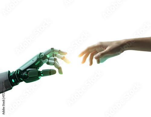  Hyper-detailed 8K PNG of a futuristic robot hand and human hand levitating mid-air, 635378
