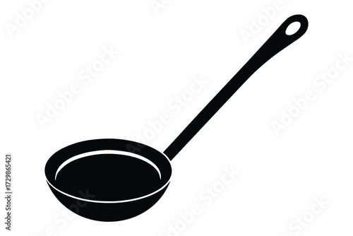ladle silhouette icon. Vector clipart black illustration design