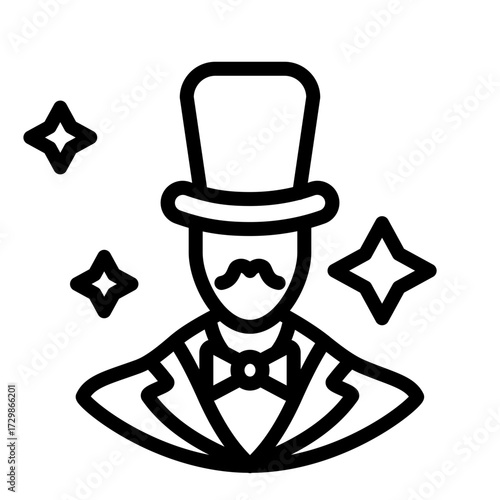 Conjurer Vector Line Icon Design