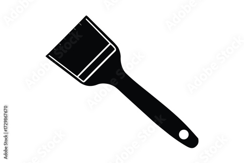 paintbrush silhouette icon. Vector clipart black illustration design