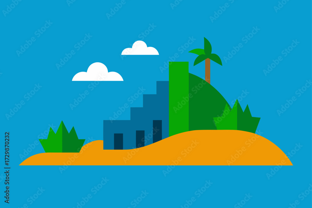 Fototapeta premium vector illustration of a city