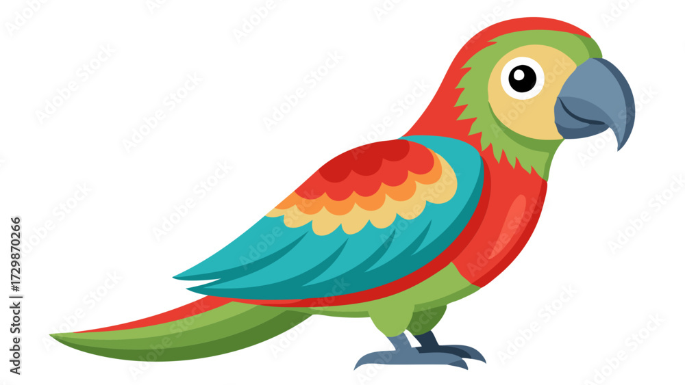 Obraz premium parrot on a white background