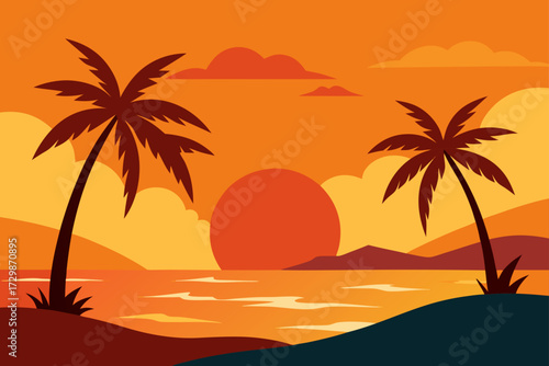palm tree on the beach