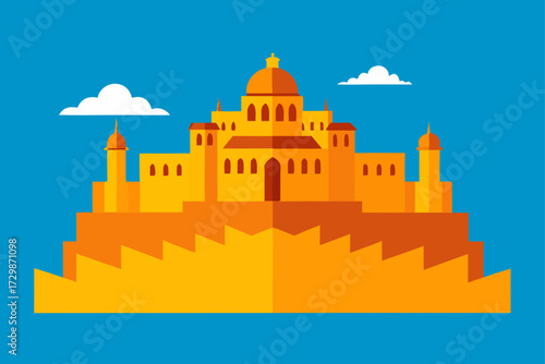 taj mahal vector illustration