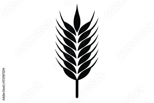 rye silhouette icon. Vector clipart black illustration design