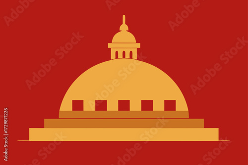 vector illustration of a hindu temple