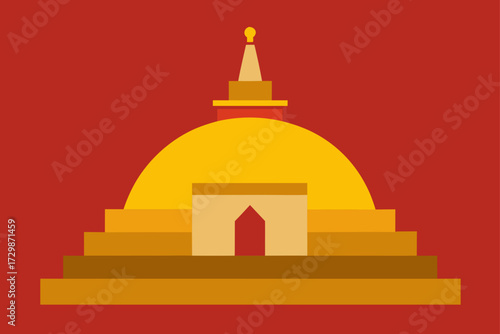vector illustration of a temple
